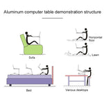 Lengthen Portable 360 Degree Adjustable Foldable Aluminium Alloy Desk Stand for Laptop / Notebook, without CPU Fans & Mouse Pad, without CPU Fans & Mouse Pad