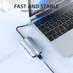 BYL-2203 6 in 1 USB-C / Type-C to USB Multifunctional Docking Station HUB Adapter, BYL-2203
