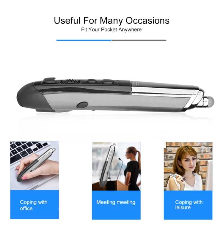 PR-08 6-keys Smart Wireless Optical Mouse with Stylus Pen & Laser Function, Laser Function Grey, Laser Function Blue, Laser Function Red, Laser Function White, Laser Function Black