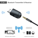 KN330 3 in 1 USB Bluetooth 5.0 Adapter Audio Transmitter Receiver with Switch Button & 3.5mm AUX Interface, KN330