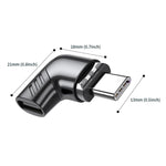 X20 120W PD USB-C / Type-C Female to USB-C / Type-C Elbow Magnetic Charging Adapter