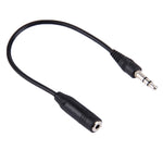 3.5mm Male to 2.5mm Female Converter Cable, Length: 25cm, Length: 25cm