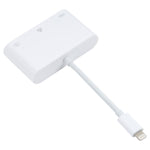 NK-107 3 in 1 8 Pin Male to USB + 1000M Ethernet + 8 Pin Power Female Adapter, NK-107