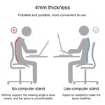 Portable Adjustable Laptop Stand Desktop Lifting Height Increase Rack Folding Heat Dissipation Holder, Style: Ordinary, Style: Ordinary(Grey), Style: Ordinary(Silver)