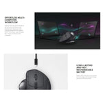 Logitech MX ERGO S 440DPI Bluetooth + Unifying Dual-mode Wireless Trackball Optical Mouse, MX ERGO S