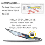 BASEQI Hidden Aluminum Alloy SD Card Case for Macbook Pro (Mid-2012) (not Retina) Laptops, For Macbook Pro Mid-2012 (not Retina)