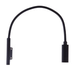 USB-C / Type-C Female to 6 Pin Male Laptop PD Fast Charging Cable for Microsoft Surface Pro 9 / 8 / 7 / 6 / 5 / 4 / 3, Cable Length: 0.2m, Pro 9 / 8 / 7 / 6 / 5 / 4 / 3 to USB-C / Type-C Female Black                                                     ...