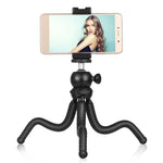 PULUZ Mini Octopus Flexible Tripod Holder with Ball Head & Phone Clamp + Tripod Mount Adapter & Long Screw for SLR Cameras, DJI, Insta360, GoPro and Other Action Cameras, Cellphone, Size: 25cmx4.5cm, 25cm Tripod + Phone Clamp