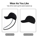 50 PCS Anti-Saliva Splash Anti-Spitting Anti-Fog Anti-Oil Protective Baseball Cap Mask Removable Face Shield, Baseball Cap Mask 50 Pack, 50 PCS Baseball Cap Mask/Red