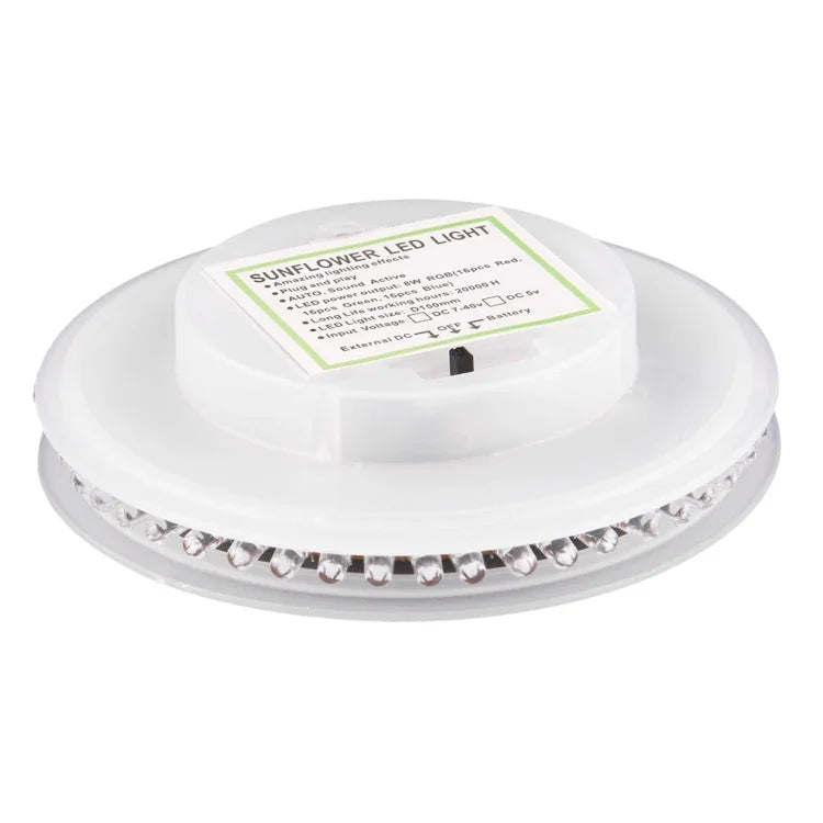 8W Sunflower LED Stage Light, Sound Control / Auto Run Mode