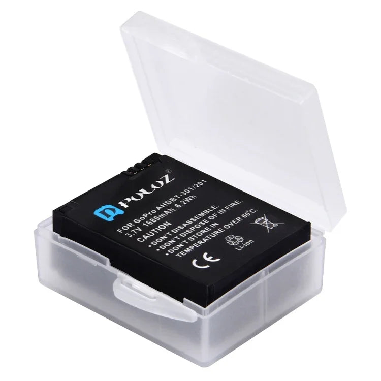 PULUZ Hard Plastic Transparent Battery Storage Box (for GoPro HERO4 Battery), AHDBT-301/201, AHDBT-401