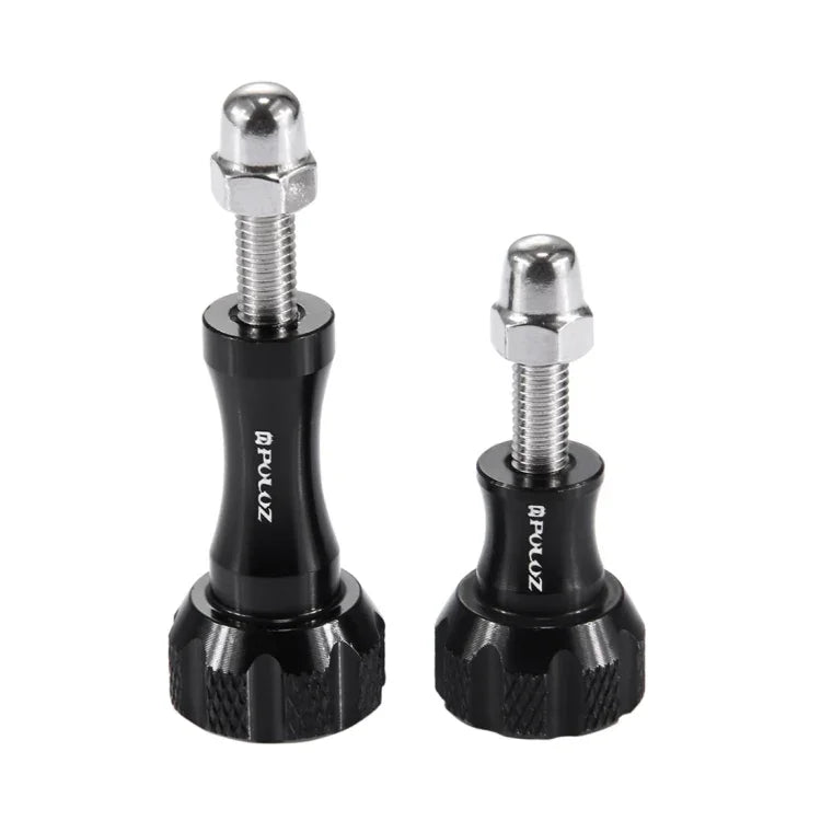 PULUZ CNC Aluminum Thumb Knob Stainless Bolt Nut Screw Set for GoPro, Insta360, DJI and Other Action Cameras, 2 Black Screws (Aluminum), 2 Gold Screws (Aluminum), 2 Blue Screws (Aluminum), 2 Red Screws (Aluminum)