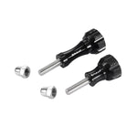 PULUZ CNC Aluminum Thumb Knob Stainless Bolt Nut Screw Set for GoPro, Insta360, DJI and Other Action Cameras, 2 Black Screws (Aluminum), 2 Gold Screws (Aluminum), 2 Blue Screws (Aluminum), 2 Red Screws (Aluminum)