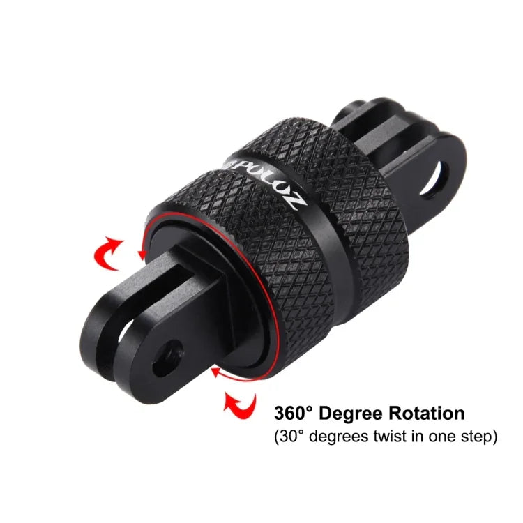PULUZ 360 Degree Rotation CNC Swivel Pivot Extension Arm Tripod Mount for GoPro, Insta360, DJI and Other Action Cameras, Extension Adapter