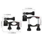 PULUZ 360 Degree Rotation Bike Aluminum Handlebar Adapter Mount with Screw for GoPro, Insta360, DJI and Other Action Cameras, Handlebar Adapter Mount 2