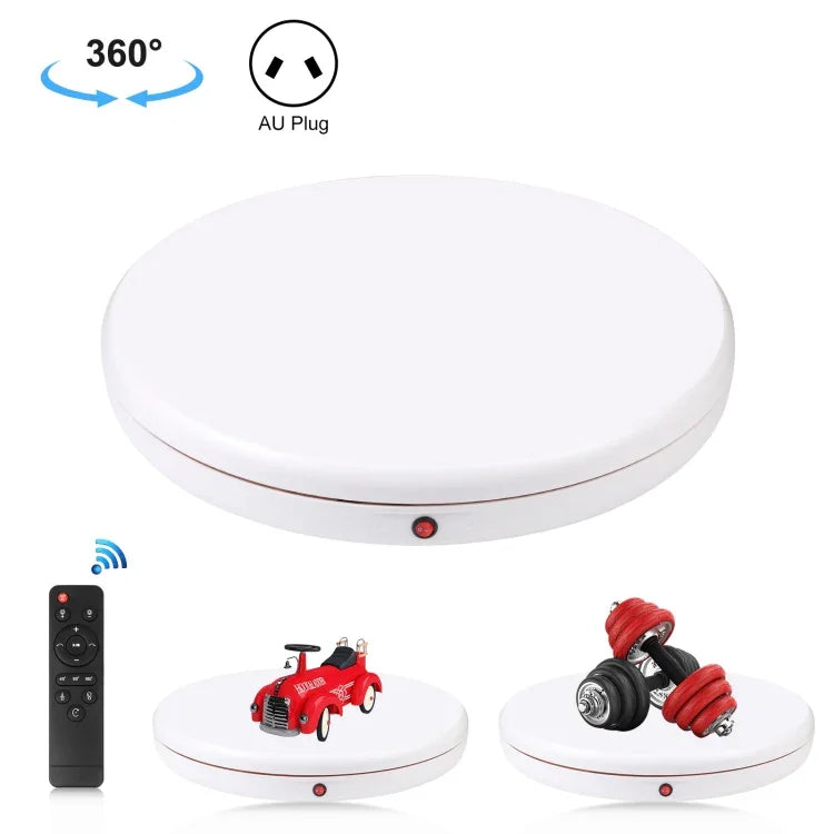 PULUZ 45cm Remote Control Adjusting Speed Rotating Turntable Display Stand, White, Load 100kg, 45cm Load 100kg White AU Plug, 45cm Load 100kg White EU Plug, 45cm Load 100kg White UK Plug, 45cm Load 100kg White US Plug