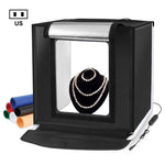 PULUZ 40cm Folding Portable White Light Dimmable Photo Lighting Studio Shooting Tent Box Kit with 6 Colors (Black, Orange, White, Red, Green, Blue) Backdrops, 40cm Box(US), 40cm Box(UK), 40cm Box(EU), 40cm Box(AU)