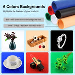 PULUZ 40cm Folding Portable White Light Dimmable Photo Lighting Studio Shooting Tent Box Kit with 6 Colors (Black, Orange, White, Red, Green, Blue) Backdrops, 40cm Box(US), 40cm Box(UK), 40cm Box(EU), 40cm Box(AU)