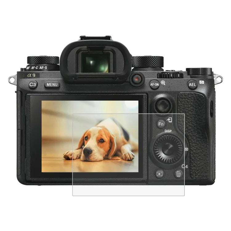PULUZ 2.5D 9H Tempered Glass Film for Sony ILCE-9 (A9), Compatible with Sony A99 / HX400 / H300 / A99II / A7RIII / A7RII / A77II / WX500 / HX90V / HX7 / HX9 / HX100 / WX9 / HX30 / HX200 / W670 / W630 / WX100, Samsung WB1100 / EX2F, Olympian VH-410