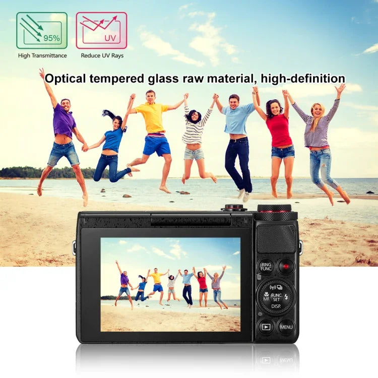 PULUZ 2.5D 9H Tempered Glass Film for Canon G7X, Compatible with Canon G3X / G9X / G5X / G7XII / G9XII / G1X Mark III / M6 / M100 / M50 / EOS RP / M6 Mark II, For Canon G7X