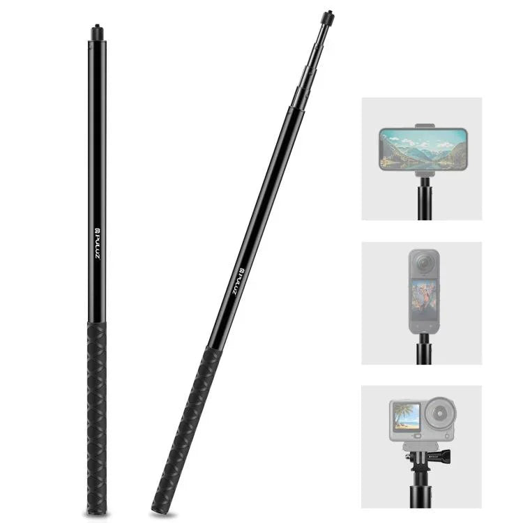 PULUZ 3m Metal Selfie Stick Monopod  for Insta360 One RS / X2 / X3, 3m Monopod