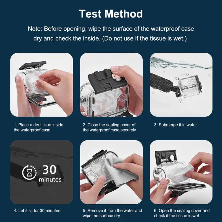For DJI Osmo Action 5 Pro / 3 / 4 PULUZ 60m Underwater Waterproof Housing Diving Case with Cold Shoe & Buckle Basic Mount & Screw, For DJI Osmo Action 3 / 4 Waterproof Case
