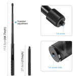 PULUZ Motorcycle Bicycle Handlebar Fixture Mount Camera Bracket Adapter with Monopod Stand, Motorcycle Monopod Stand