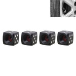 Universal 8mm Dice Style Aluminium Alloy Car Tire Valve Caps, Pack of 4, Dice Style, Dice Shape 5, Dice Style 5, Dice Style  5, Dice Style 4