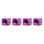 Universal 8mm Dice Style Aluminium Alloy Car Tire Valve Caps, Pack of 4, Dice Style, Dice Shape 5, Dice Style 5, Dice Style  5, Dice Style 4