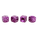 Universal 8mm Dice Style Aluminium Alloy Car Tire Valve Caps, Pack of 4, Dice Style, Dice Shape 5, Dice Style 5, Dice Style  5, Dice Style 4