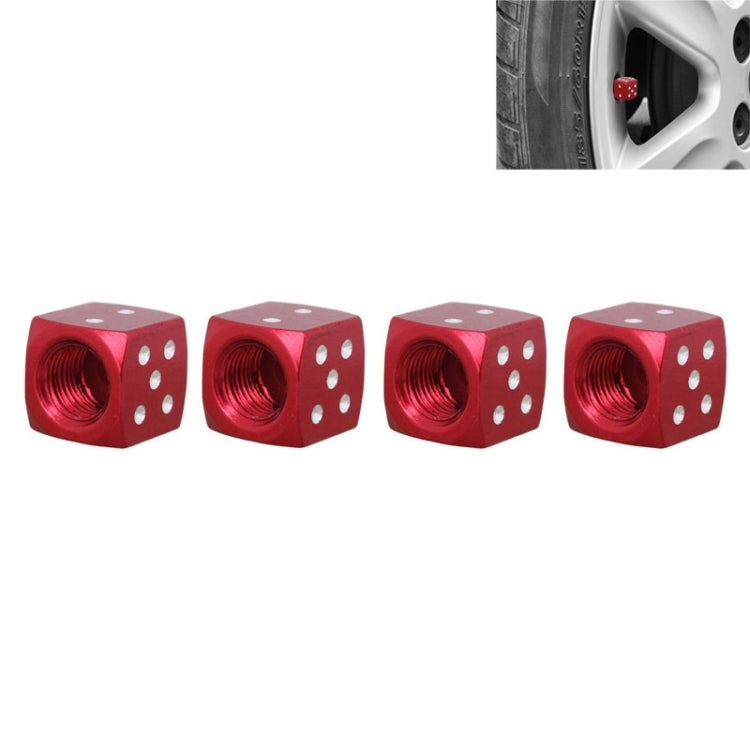 Universal 8mm Dice Style Aluminium Alloy Car Tire Valve Caps, Pack of 4, Dice Style, Dice Shape 5, Dice Style 5, Dice Style  5, Dice Style 4