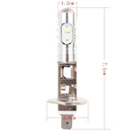 H1 50W 600LM 5500K  White Light 10 SMD-2828-LEDs Car Foglight , Constant Current , DC12-24V, H1