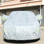 PEVA Anti-Dust Waterproof Sunproof Sedan Car Cover with Warning Strips, Fits Cars up to 4.9m(191 inch) in Length, 191inch (XL)