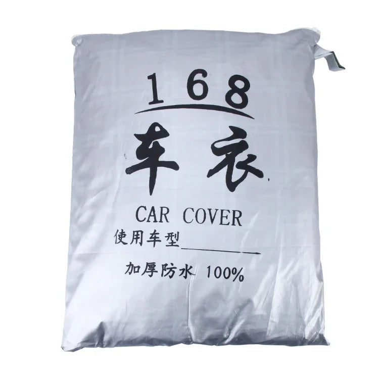 PEVA Anti-Dust Waterproof Sunproof Hatchback Car Cover with Warning Strips, Fits Cars up to 4.1m(160 inch) in Length, 160inch (M)