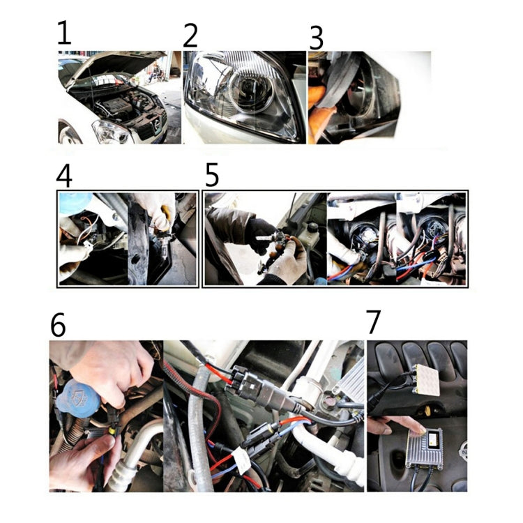 DC12V 35W H7 HID Xenon Light Single Beam Super Vision Waterproof Head Lamp, Color Temperature: 6000K, Pack of 2, H7