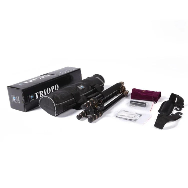 Triopo MT-2504C Adjustable Portable Aluminum Tripod with NB-1S Ball Head for Canon Nikon Sony DSLR Camera, MT-2504C (Black), MT-2504C (Gold)