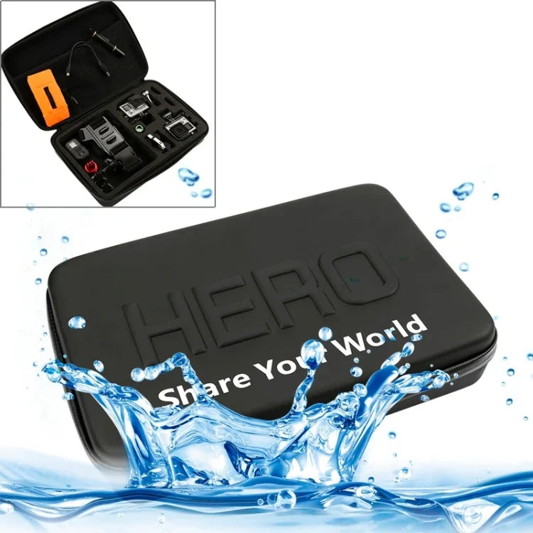 Shockproof Waterproof Portable Travel Case for GoPro, Insta360, DJI and Other Action Cameras Accessories, Size: 32cm x 22cm x 7cm, Size: 32cm x 22cm x 7cm