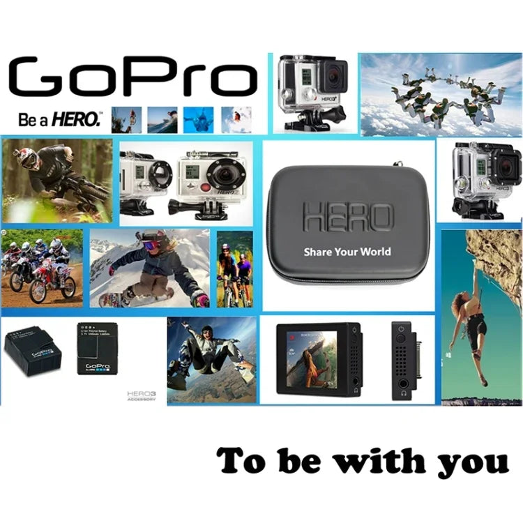 Shockproof Waterproof Portable Travel Case for GoPro, Insta360, DJI and Other Action Cameras Accessories, Size: 22cm x 16cm x 7cm, Size: 22cm x 16cm x 7cm