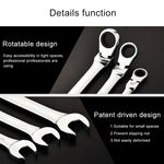 13mm Dual-use Opening Plum Ratcheting Angled Wrench , Length: 17.8cm, 13mm