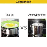 New Spill-Proof, Anti-Flutter and Heat-Resistant Silicone Pot Cover (Ramdom Color Delivery)