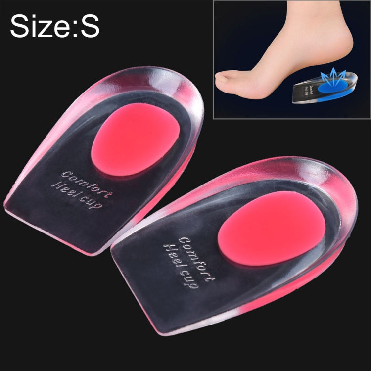 Women Silicone Gel Comfort Heel Cups Pads Half Pads, Size: S, 1 Pair, 1 Pair, Blue