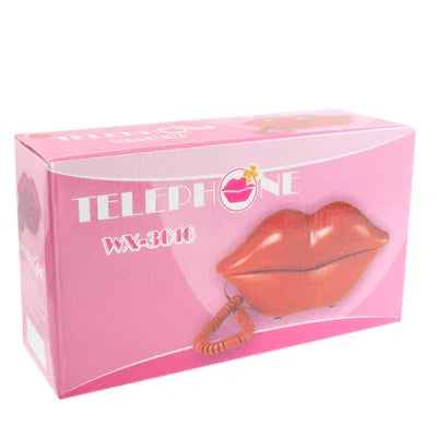 Sexy Red Hot lips Shape Wire Corded Telephone, Sexy Red Hot lips Telephone