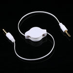 Aux Audio Cable 3.5mm Male to Male Retractable Cord, Compatible with Phones, Tablets, Headphones, MP3 Player, Car/Home Stereo & More, Length: 11cm  to 80cm