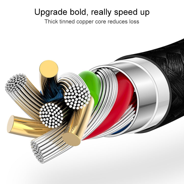 3m Nylon Netting Style USB Data Transfer Charging Cable for iPhone, iPad