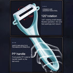 T Shaped Ceramic Skin Peeler with Durable ABS Handle, Random Color Delivery, T Shaped Peel Knife