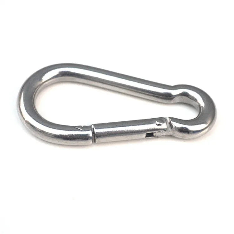 M6 Stainless Steel Carabiner Spring Hook Multi-tool Mountaineering Buckle Lock Camping Hook Rope, Inner Diameter: 5.8mm, M6
