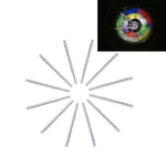 OQSPORT 12 PCS Bicycle Wheel Spoke Reflector Reflective Mount Clip Tube Warning Light Strip
