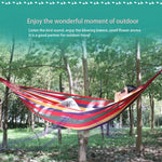 Strip Single Camping Outdoor Canvas Hammock, Size: 185cm x 80cm, 185cm x 80cm (Red), 260cm x 100cm (Blue)