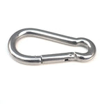 M5 Stainless Steel Carabiner Spring Hook Multi-tool Mountaineering Buckle Lock Camping Hook Rope, Inner Diameter: 4.9mm, M5