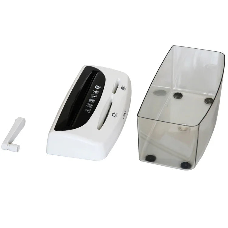 Deli Office Series Hand-cranked A4 / CD / Card Desktop Paper Shredder, Waste-bin Volume: 4L (No. 9935), No. 9935